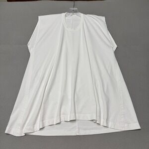 COS Sleeveless Top Women S White Cotton Oversized Crew Neck Casual Minimalist